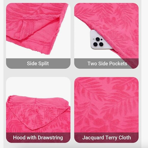 NWT Pink Oversized Towel Dress Size Large - Picture 3 of 5